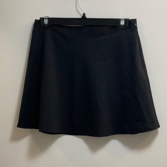 BENETTON Mini Skirt A-line Sz 4 Blk/Gry - Picture 1 of 6
